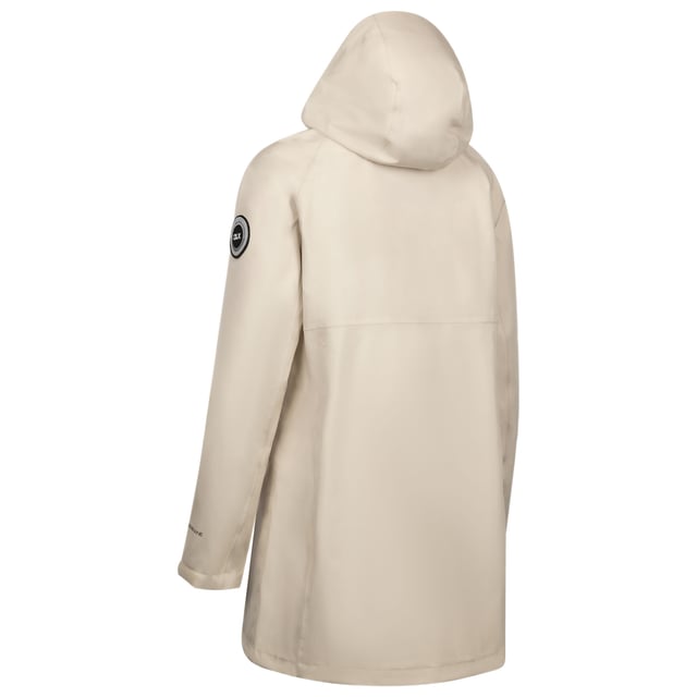 Shell: Polyester TPU Membrane. Fabric: 3 Layer. Design: Text. Fabric Technology: Waterproof. Cuff: Adjustable, Touch Fastening Tab. Neckline: Hooded. Long Length. Sleeve-Type: Long-Sleeved. Hood Features: Adjustable, Zip-Off. Pockets: 2 Side Pockets, Inner, Zip. Fastening: Full Zip. Waterproof Rating: 15000mm. XXS: 31 in. XS: 32 in. S: 34 in. M: 36 in. L: 38 in. XL: 40 in. XXL: 42 in.