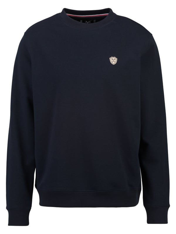 Het 19v69 ITALIA sweatshirt *NICO* maakt indruk met zijn eenvoudige elegantie en hoge comfort. De zachte katoen-polyestermix zorgt voor een aangenaam gevoel, terwijl de klassieke ronde halslijn en de normale pasvorm een perfecte pasvorm bieden, ideaal voor vrije tijd en dagelijks gebruik.