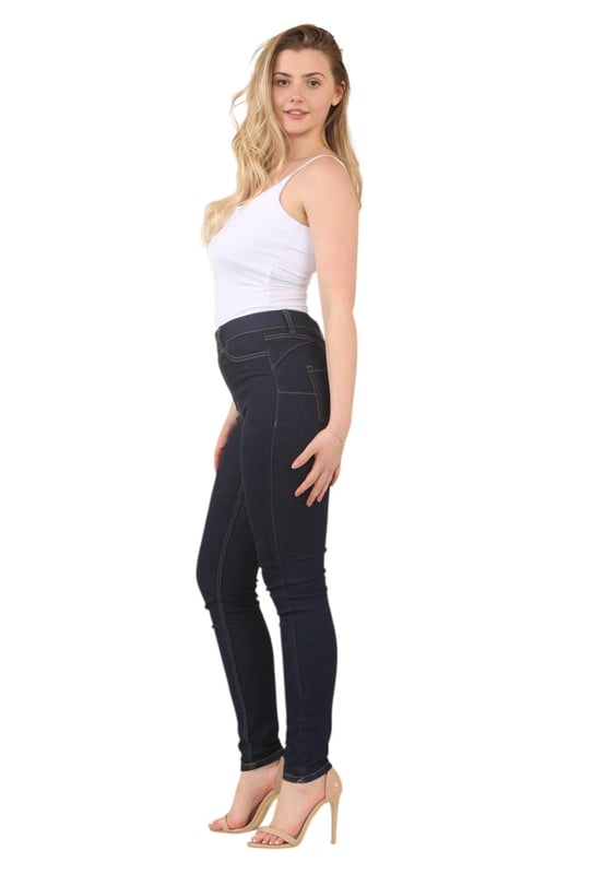 New Look Womens Super Skinny Jeggings. - -. 2 Back Pockets, Featuring Stretch for Comfort. - - . Just Pull Them on and You’re Good to Go. - -. These Jeggings are Prefect for Weather Lounging Around the House or Wearing Them Under a Long Line Shirt for a Day Out. - -. These Jeggings are ex New Look branded, so tags and labels have been removed but rest assured the product branding is still visible and the high New Look quality remains. - -. Inside Leg Length Indigo 28 Inches, Blue 29 Inches.