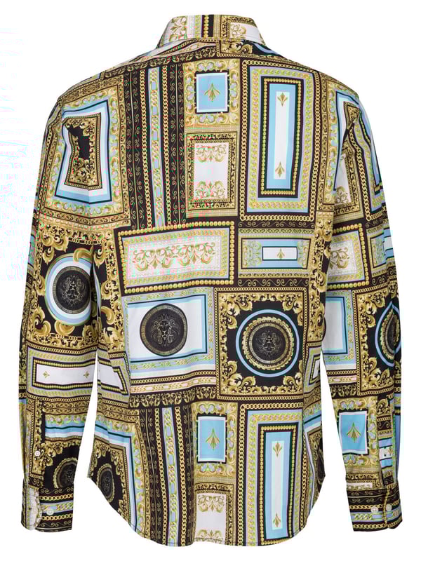 Het 19v69 ITALIA heren casual overhemd *RICKY BAROQUE* combineert modern design met een hoog draagcomfort. Het overhemd met lange mouwen en een barokpatroon is ideaal voor stijlvolle vrijetijdslooks. De comfortabele stof en normale pasvorm zorgen voor een behaaglijke pasvorm. Perfect te combineren met jeans of chino's voor een trendy look.
