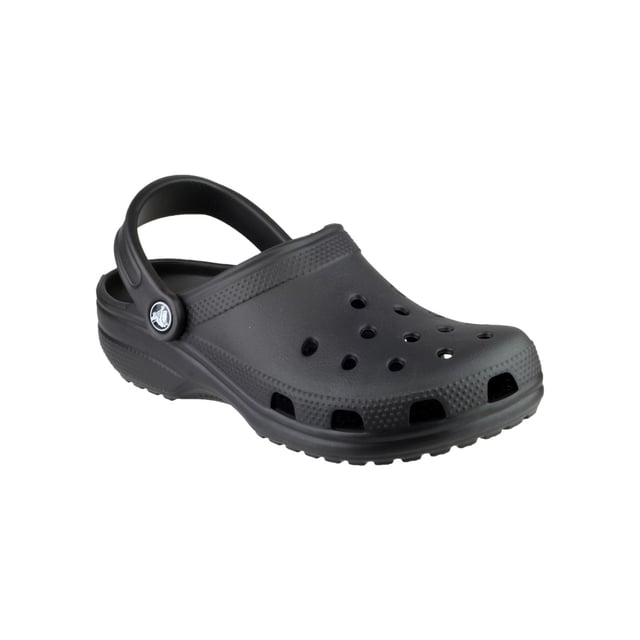 The ultimate in edgy chic, Crocs are still making their mark in the upper echelons of fashion. Are you ready to get on board? Why not go for a Classic black pair, to make things easy. Wear them every day with straight jeans and a tee for a relaxed feel or with a sophisticated midi skirt for a major contrast! Colour : Noir - Black. Main material: synthetic. Sole : rubber. Lining: synthetic. Closure : back strap. Toe shape : round. Fit: true to size - Sizing European. Width: 10. Height: 2. Length: 24.