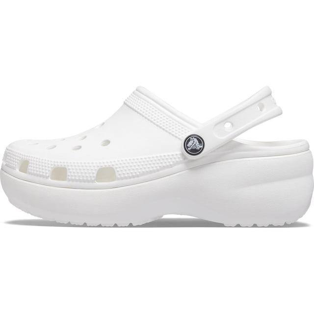 The Classic clog reimagined with an extra dose of height, attitude and style
- Pivoting back strap for a secure fit
- Same Classic Clog upper
- Customizable with Jibbitz charms on the upper and backstrap
- Iconic Crocs Comfort: Lightweight. Flexible. 360-degree comfort