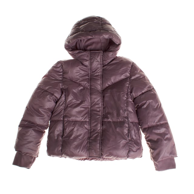 Winter jacket for girls designed to keep you warm and comfortable on the coldest days.

 The interior is lined with soft fleece, offering a warm and cozy feel.

 The outer layer is padded and waterproof, providing protection from rain and wind.

 It features a front zipper closure covered by a buttoned flap, which includes additional face mask-type protection.

 Slanted front pockets provide space for hand or small items, while the fleece-lined hood adds an extra touch of warmth.

 The long sleeves include elastic cuffs that fit comfortably, and on the inside, at waist level, there is an adjustable elastic with buttons to ensure a better fit and keep the body warm.

 It is an ideal garment for cold and rainy days, keeping girls warm and protected.
 Composition: Shell: 100% Polyester; Inner: 100% Polyester; Filling: 100% Polyester
 Care:
- Machine wash cold on delicate cycle.
 - Use non-chlorine bleach when necessary.
 - Do not dry clean.