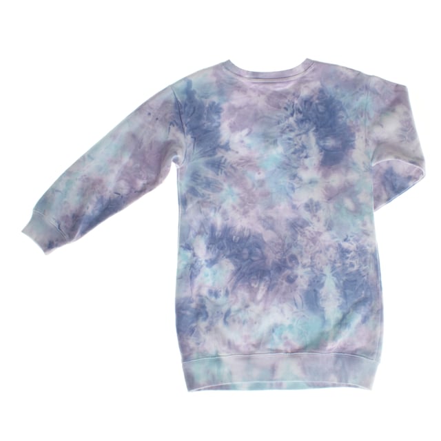 Vestido tipo sudadera para niña confeccionado en un tejido suave y afelpado, ideal para mantener el calor en días frescos. 

Su diseño de corte holgado proporciona una gran libertad de movimiento, asegurando comodidad durante todo el día. 

Cuenta con mangas largas rematadas en puños acanalados que se ajustan suavemente a las muñecas, y un escote redondo clásico que añade un toque casual. 

El dobladillo recto completa este estilo versátil, perfecto para el uso diario o para crear un look relajado en cualquier ocasión.
 Composición: 77% Algodón, 23% Poliéster
 Cuidados:
- Lavar a máquina en agua fría  y ciclo delicado.
- Usar detergentes suaves.
- Usar secadora a baja temperatura.
- Planchar a bajas temperaturas.
- No lavar en seco.