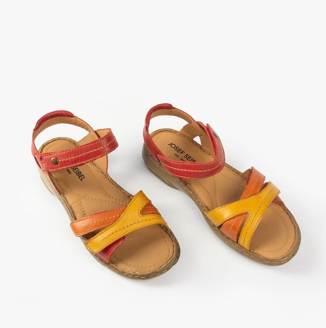 Josef Seibel DEBRA 62 Womens Sandals Rubin-Multi

  
 *   Upper Material: Leather 
 *  Lining Material: Leather 
 *  Sole Material: Rubber 
 *  Closure/Fastening: Touch Fasten 
 *  Features: Comfort,Lightweight 
 *  Shoe Width: Regular 
 *  Item Weight: 0.5 KG 
 *  Heel Height: Flat (Under 2.5cm) 
 *  Sandal Style: Open Toe 
 *  Gift Boxed: No  Product Code: 76762-476472