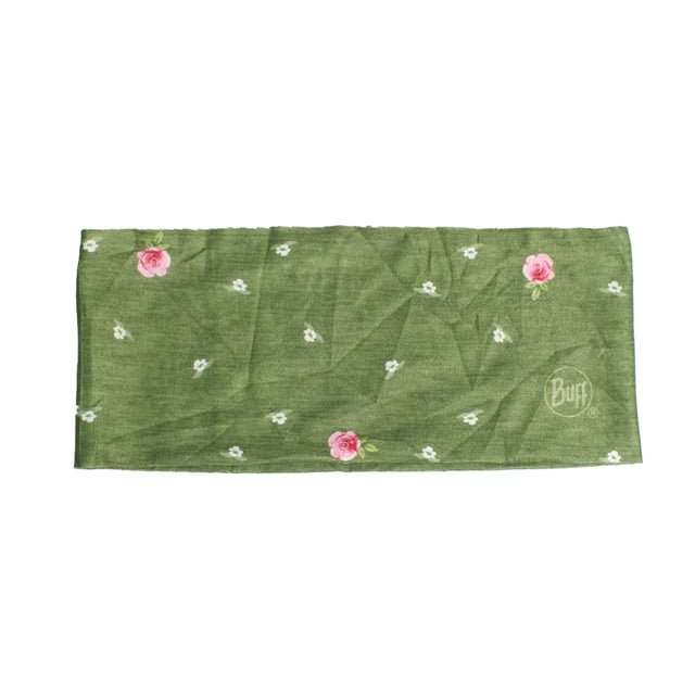 Buff Floral print headband, designed to combine style and comfort.

 Main features:

 - Made of light and soft fabric, ideal for keeping hair in place all day long.
 - Seamless tubular design.
 - Delicate floral print.
 - Breathable and quick-drying fabric, perfect for sports activities or casual wear.
 - One size, adaptable for adults and teenagers.
 - Printed Buff logo, as a symbol of quality and authenticity.

 A practical and versatile headband, perfect for sports activities, yoga or simply as an everyday fashion accessory.
 Measures: 9.7 X 23 cm
 Composition: 95% Polyester, 5% Elastane
 Care:
- Hand wash.
 - Do not use bleach or fabric softeners.
 - Do not use a dryer.
 - Do not iron.