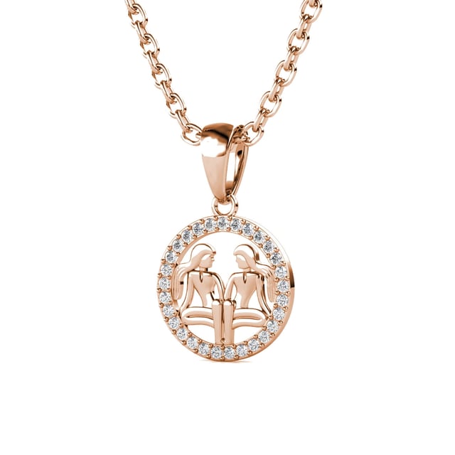 Composición: Latón Acabado: Chapado en oro rosa de 18 k Tipo de piedra: Cristal austriaco Número de piedras (piezas): 29 Color de la piedra: Cristal Longitud de la cadena (mm): 400 + 50