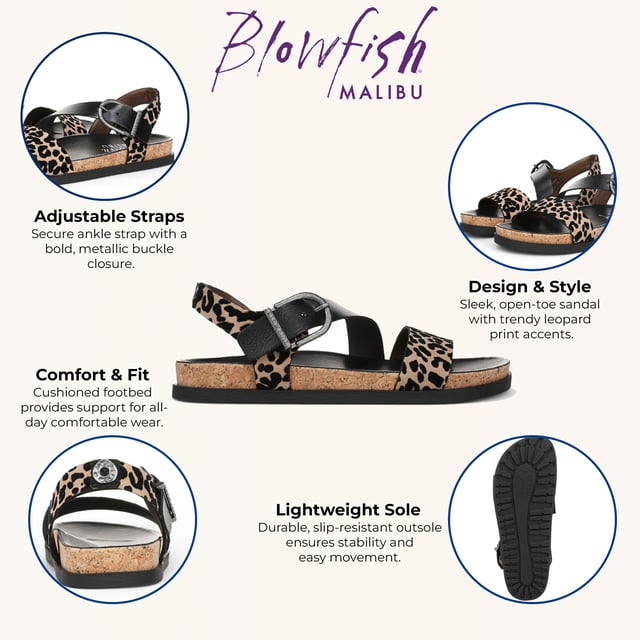 Mit den Blowfish Malibu Lance Fußbettsandalen können Sie mühelos Stil beweisen. Mit einem schicken Riemchendesign, einem weichen Obermaterial aus veganem Kunstleder und einem verstellbaren Schnallenverschluss sorgen diese Sandalen für einen sicheren und bequemen Sitz. Das gepolsterte Fußbett und die 1-Zoll-Plateausohle bieten zusätzlichen Halt für ganztägiges Tragen. Perfekt für Freizeitausflüge, Urlaube und Abenteuer bei warmem Wetter. Hauptmerkmale Trendiges Riemchendesign mit verstellbarem Schnallenverschluss Veganfreundliches Obermaterial aus Kunstleder Gepolstertes Fußbett für überragenden Komfort 1-Zoll-Plateausohle für dezente Höhe und Halt Gewebte Fersenlasche für einfaches Tragen Ideal für Sommerausflüge, Freizeitkleidung und Urlaube