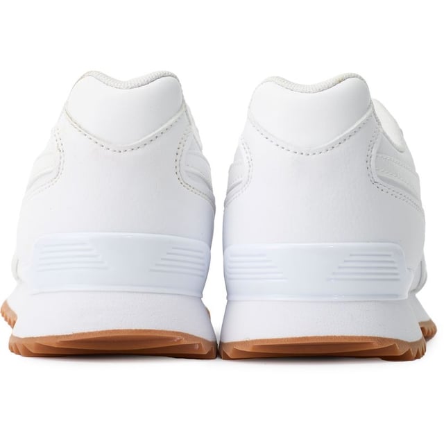 Reebok Royal Glide Ripple Trainers Glide through the day with confidence in these all-in-white Royal Glide Ripple trainers from Reebok. These lifestyle shoes take simplicity up a notch, using a crisp white upper for a sharp look. Speaking of sharp, the ripple outsole gives them a trail-inspired edge with every step whilst the Ortholite comfort footbed offers all day cushioning.
