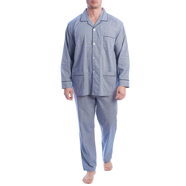 KLP5 men's poplin style pajamas Kisses&Love men's pajamas. Classic men's pajamas made from premium poplin fabric!
This men's pyjama set combines a long-sleeved shirt and long trousers. Made from soft, breathable materials, it ensures comfort all night long. Ideal for autumn/winter due to its length but also suitable for use all year round, this set offers a perfect balance between style and comfort for a restful night's sleep.
Exclusive designs and a variety of prints: Men's pajamas are available in different colors of stripes and checks, allowing you to choose between different styles that reflect your personality and taste. From vibrant colors to softer ones, each pajama offers a unique and special touch.
Easy Care & Durability: Made from durable cotton, the men's cotton pajamas are easy to machine wash and maintain their softness, color and shape wash after wash. This easy maintenance ensures that the pajamas remain a favorite item in your wardrobe, offering durability and practicality over time, especially during the colder seasons.
Men's pajamas, the perfect gift for Mother's Day, anniversary, Christmas, New Year, birthday, and much more!
Choose style, quality and comfort with Kisses&Love!
Composition: 100% Cotton
Care:
- Wash at max temperature. 30º.
- Do not use bleach.
- Do not use a dryer.
- Iron at low temperature max. 110º.
- Do not dry clean.