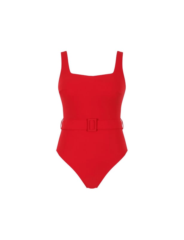 Welcome the Panache Rossa- a beautiful and timeless swimsuit that exudes effortless style and elegance! This gorgeous Serena swimsuit features a modern square neckline with non-padded cups, making it super flattering and comfortable. Built to enhance your curves, this swimsuit is designed with underwired cups and adjustable shoulder straps, so you can easily find a fit that works for your body. The stunning design features a simple yet classic silhouette, complete with a stylish fixed belt detail for added appeal. Step up your season's style with this timelessly chic swimsuit!

Gorgeous swimsuit
Square neckline
Moderate rear coverage
Non padded cups
Underwired
Clip fastening
Adjustable shoulder straps
Simple yet stunning design
Fixed belt detail
Country of origin: China
Composition: 75% Polyamide | 25% Lycra
Listed in UK sizes
 Swimsuit