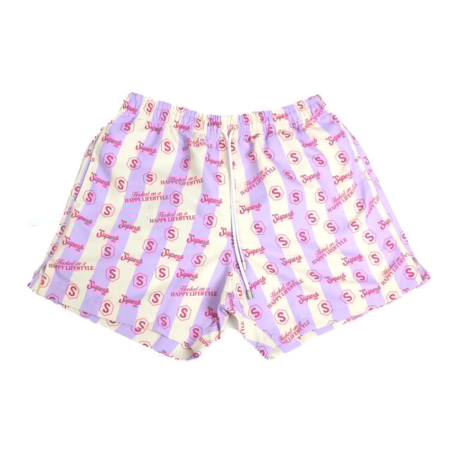 These men's swim shorts offer a fresh and modern design, ideal for those looking for comfort and style in their water activities or on lazy days in the sun. With their lightweight fabric and practical details, they are the perfect men's swim shorts to enjoy the summer.

 Details:
 - Side pockets.
 - Back pocket.
 - Mesh inner lining.
 - Colorful print with repeated Superb logo.
 - Elastic waist with adjustable drawstring.

 These men's swim shorts, with their combination of functional style and comfort, are perfect for the modern man looking for a relaxed look but with practical details for everyday use, both at the pool and on the beach.
 Composition: 100% Polyester
 Care:
Hand wash.
 Do not bleach.
 Air dry.