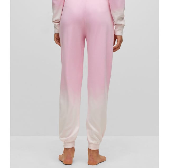 garment dyed pants with gradient effect thought spraying - elastic cuffs - side seam pockets