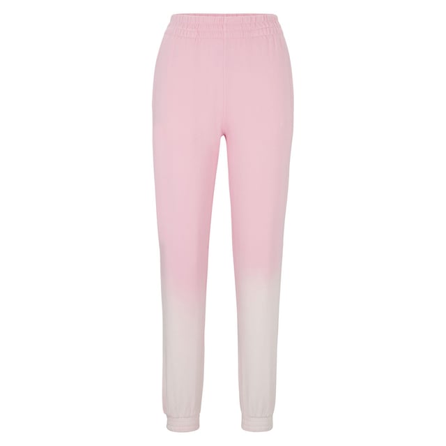 garment dyed pants with gradient effect thought spraying - elastic cuffs - side seam pockets