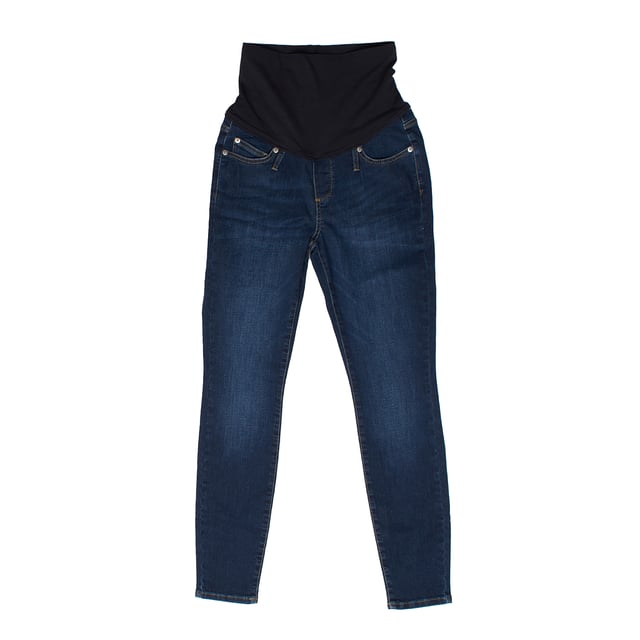 These skinny maternity jeans are designed to offer comfort and style throughout your pregnancy.

 They incorporate a super high elastic panel that fits over the belly, providing complete support without tightening, adapting to the different stages of pregnancy.

 With no button closure, these jeans feature an internal adjustable waistband to offer a personalized fit and greater comfort as the abdomen grows.

 Featuring a classic five-pocket design and a slim fit through the legs, these jeans combine a modern silhouette with the functionality and stretch needed for maternity.
 Composition: Shell: 83% Cotton, 15% Polyester, 2% Spandex; Panel: 93% Cotton, 7% Spandex
 Care:
- Machine wash cold.
 - Use similar colors in the wash.
 - Avoid the use of bleaches.
 - Dry at low temperature in the dryer.
 - Iron at low temperature.
 - Do not dry clean.