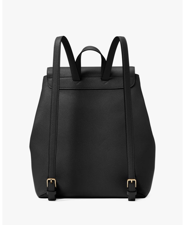 Lena Pebbled Leather Large Flap Backpack display picture 1