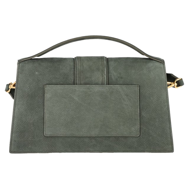 VINTAGE, RRP AS NEW
The Jacquemus La Montagne Le Grand Bambino Bag in Green Leather is a chic and practical addition to any wardrobe. Crafted from premium cowhide suede, this bag boasts a structured silhouette that enhances its sophisticated charm. The fold-over flap with a magnetic snap ensures easy access, while the patch interior pockets provide convenient storage for essentials. It features polished gold-tone hardware, adding a luxurious touch. With an optional, adjustable strap, this bag can be worn crossbody or over the shoulder, making it versatile for any occasion. The textile lining completes the design, offering a refined finish.




Jacquemus La Montagne Le Grand Bambino Bag in Green Leather