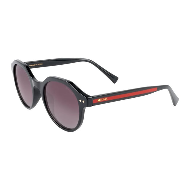 These Kodak women's sunglasses combine a classic and modern design with discreet details that add sophistication.

 Shape and design:
 - These sunglasses feature an oversized geometric shape, ideal for a modern and bold look.

 Frame Material:
 - The frame of these sunglasses is made of polycarbonate, a material known for its impact resistance and lightness.

 Sideburns:
 - The temples are also made of polycarbonate, matching the frame material.

 Brand details:
 - Kodak branding on temples.

 Glasses:
 - Polarized: Yes.
 - Progression: Yes, compatible with progressive lenses.
 - Graduation: Yes, adaptable to your visual needs.
 - 100% UV400 protection.

 The color of the sunglasses lenses may vary slightly from the images due to lighting effects or adjustments in the material finish, but they will always retain their style and quality!
 Measures: Lens height: 46 mm. Lens width: 52 mm. Bridge: 21 mm. Temples: 145 mm.
 Composition: Polycarbonate
 Care:
Use a microfiber cloth to clean the lenses and avoid scratches.