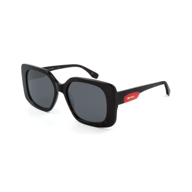 If you like to wear the latest in fashion and accessories are vital for your overall image, don't miss out on the Kodak FI40061 Women's Sunglasses.

 Shape and design:
 - Kodak geometric sunglasses, combining an oversized rectangular design.

 Frame Material:
 - Made from acetate, a lightweight, durable and excellent quality material, these sunglasses offer comfort and a refined finish.

 Sideburns:
 - The temples are also made of acetate, matching the frame material.

 Brand details:
 - Kodak branding on temples.

 Glasses:
 - Polarized: Yes.
 - Progression: Yes, compatible with progressive lenses.
 - Graduation: Yes, adaptable to your visual needs.
 - 100% UV400 protection.
 Measures: Lens height: 46 mm. Lens width: 53 mm. Bridge: 19 mm. Temples: 145 mm.
 Composition: Acetate
 Care:
Use a microfiber cloth to clean the lenses and avoid scratches.