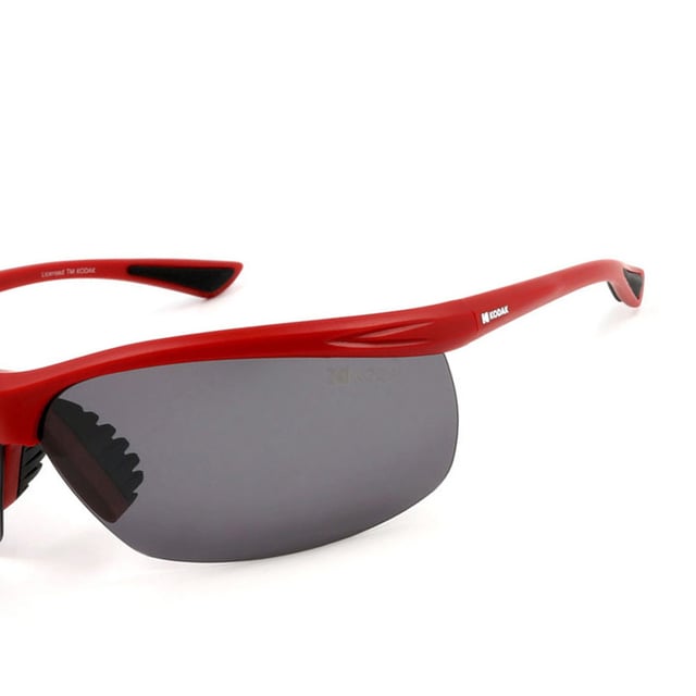 These Kodak men's sunglasses combine a sporty and modern design with vibrant details that make them stand out.

 Shape and design:
 - Kodak rectangular half-frame sunglasses.

 Frame Material:
 - Made of TR90 Nylon, an ultra-light, flexible and resistant material, these sunglasses guarantee comfort all day long.

 Sideburns:
 - The temples are also made of TR90, matching the frame material.

 Brand details:
 - Kodak branding on temples.

 Glasses:
 - Polarized: Yes.
 - Progression: Not allowed.
 - Graduation: Not allowed.
 - 100% UV400 protection.

 The color of the sunglasses lenses may vary slightly from the images due to lighting effects or adjustments in the material finish, but they will always retain their style and quality!
 Measures: Lens height: 42 mm. Lens width: 78 mm. Bridge: 8 mm. Temples: 125 mm.
 Composition: Nylon TR90
 Care:
Use a microfiber cloth to clean the lenses and avoid scratches.