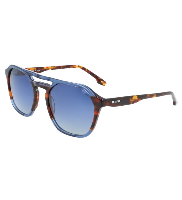 These Kodak men's sunglasses combine a classic, modern design with discreet details that add sophistication.

 Shape and design:
 - These Kodak men's sunglasses feature a hexagonal design with soft edges, combining geometric and rounded lines.
 - Double bridge.

 Frame Material:
 - Made from acetate, a lightweight, durable and excellent quality material, these sunglasses offer comfort and a refined finish.

 Sideburns:
 - The temples are also made of acetate, matching the frame material.

 Brand details:
 - Kodak branding on temples.

 Glasses:
 - Polarized: Yes.
 - Progression: Yes, compatible with progressive lenses.
 - Graduation: Yes, adaptable to your visual needs.
 - 100% UV400 protection.

 The color of the sunglasses lenses may vary slightly from the images due to lighting effects or adjustments in the material finish, but they will always retain their style and quality!
 Measures: Lens height: 46 mm. Lens width: 54 mm. Bridge: 21 mm. Temples: 145 mm.
 Composition: Acetate
 Care:
Use a microfiber cloth to clean the lenses and avoid scratches.