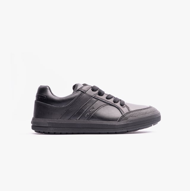 GEOX ARZACH Boys Lace-Up Black School Shoes

  
 *   Upper Material: Synthetic 
 *  Lining Material: Fabric 
 *  Sole Material: Rubber 
 *  Closure/Fastening: Lace-Up 
 *  Features: Adjustable 
 *  Toe Shape: Round 
 *  Shoe Width: Regular 
 *  Item Weight: 0.918 KG 
 *  Heel Height: Flat (Under 2.5cm) 
 *  Shoe Shaft Height: Low Top 
 *  Shoe Style: School 
 *  Gift Boxed: No  Product Code: J844AD-05443-C9999