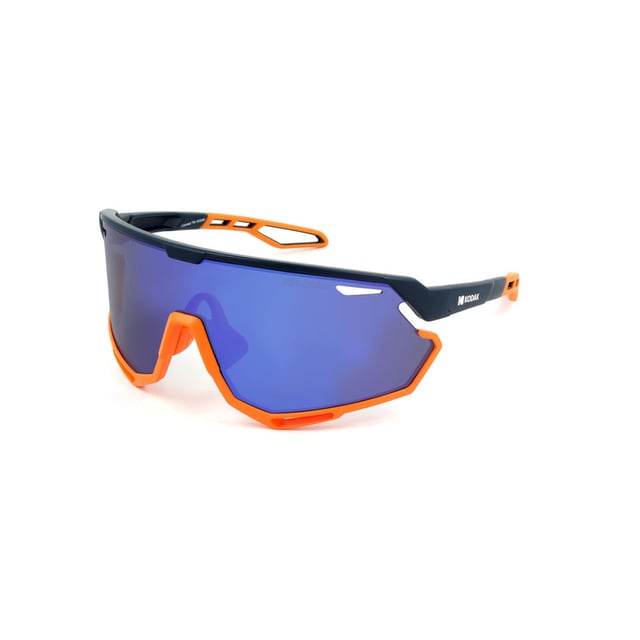 These Kodak men's sports sunglasses combine a futuristic, wraparound design with ergonomic details that offer maximum protection and style.

 Shape and design:
 - Kodak shield sunglasses with a single wraparound lens, ideal for full coverage.

 Frame Material:
 - Made of TR90 Nylon, an ultra-light, flexible and resistant material, these sunglasses guarantee comfort all day long.

 Sideburns:
 - The temples are also made of TR90, matching the frame material.

 Brand details:
 - Kodak branding on temples.

 Glasses:
 - Polarized: No.
 - Progression: Not allowed.
 - Graduation: Not allowed.
 - 100% UV400 protection.

 The color of the sunglasses lenses may vary slightly from the images due to lighting effects or adjustments in the material finish, but they will always retain their style and quality!
 Measures: Lens height: 54 mm. Lens width: 145 mm. Bridge: 0 mm. Temples: 125 mm.
 Composition: Nylon TR90
 Care:
Use a microfiber cloth to clean the lenses and avoid scratches.