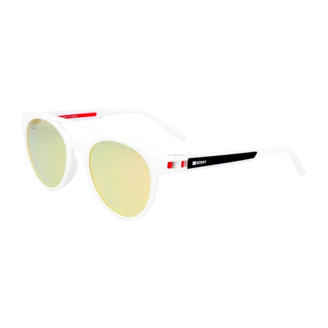 If you like to wear the latest in fashion and accessories are vital for your overall image, don't miss out on the Kodak CF90010 Unisex Sunglasses.

 Shape and design:
 - Kodak sunglasses with a classic round shape and double bridge design.

 Frame Material:
 - The frame of these sunglasses is made entirely of Nylon TR90.

 Sideburns:
 - The temples are also made of nylon, matching the frame material.

 Brand details:
 - Kodak branding on temples.

 Glasses:
 - Polarized: No.
 - Progression allowed: Yes.
 - Graduation allowed: Yes.
 - 100% UV400 protection.

 The color of the sunglasses lenses may vary slightly from the images due to lighting effects or adjustments in the material finish, but they will always retain their style and quality!
 Measures: Lens height: 44 mm. Lens width: 50 mm. Bridge: 20 mm. Temples: 140 mm.
 Composition: Nylon TR90
 Care:
Use a microfiber cloth to clean the lenses and avoid scratches.