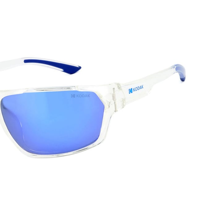 These Kodak women's sunglasses combine a sporty and modern design with vibrant details that make them stand out.

 Shape and design:
 - Kodak sunglasses with a curved rectangular shape.

 Frame Material:
 - Made of TR90 Nylon, an ultra-light, flexible and resistant material, these sunglasses guarantee comfort all day long.

 Sideburns:
 - The temples are also made of TR90, matching the frame material.

 Brand details:
 - Kodak branding on temples.

 Glasses:
 - Polarized: Yes.
 - Progression: Yes, compatible with progressive lenses.
 - Graduation: Yes, adaptable to your visual needs.
 - 100% UV400 protection.

 The color of the sunglasses lenses may vary slightly from the images due to lighting effects or adjustments in the material finish, but they will always retain their style and quality!
 Measures: Lens height: 39 mm. Lens width: 64 mm. Bridge: 17 mm. Temples: 133 mm.
 Composition: Nylon TR90
 Care:
Use a microfiber cloth to clean the lenses and avoid scratches.