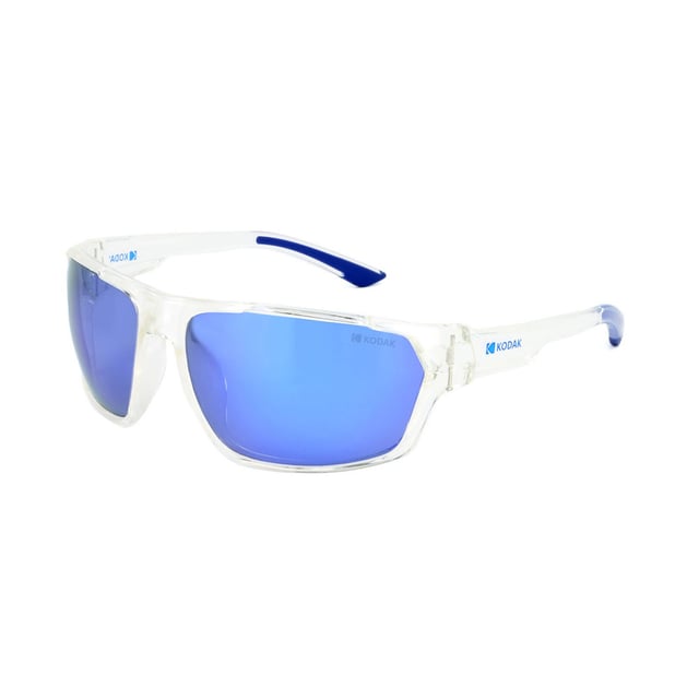 These Kodak women's sunglasses combine a sporty and modern design with vibrant details that make them stand out.

 Shape and design:
 - Kodak sunglasses with a curved rectangular shape.

 Frame Material:
 - Made of TR90 Nylon, an ultra-light, flexible and resistant material, these sunglasses guarantee comfort all day long.

 Sideburns:
 - The temples are also made of TR90, matching the frame material.

 Brand details:
 - Kodak branding on temples.

 Glasses:
 - Polarized: Yes.
 - Progression: Yes, compatible with progressive lenses.
 - Graduation: Yes, adaptable to your visual needs.
 - 100% UV400 protection.

 The color of the sunglasses lenses may vary slightly from the images due to lighting effects or adjustments in the material finish, but they will always retain their style and quality!
 Measures: Lens height: 39 mm. Lens width: 64 mm. Bridge: 17 mm. Temples: 133 mm.
 Composition: Nylon TR90
 Care:
Use a microfiber cloth to clean the lenses and avoid scratches.