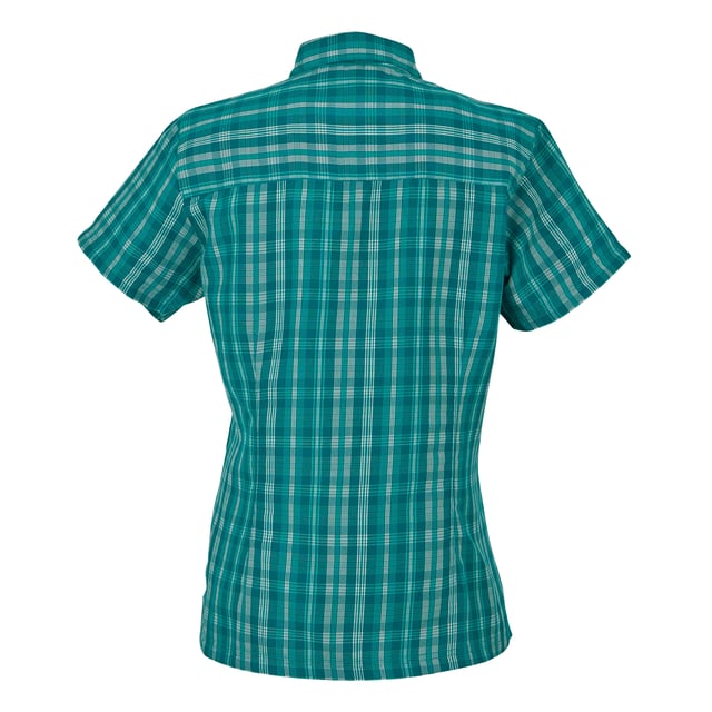 90% Polyester, 10% Viskose. Gewebetechnik: langlebig, Feuchtigkeitsabweisend, Schnell trocknend. Design: Kariert. Button-Down-Kragen. Taschenart: 1 Brusttasche. Kurzärmlig. Schaftrand zum Umklappen. 34 DE: 81,28 cm. 36 DE: 86,36 cm. 38 DE: 90,17 cm. 40 DE: 96,52 cm. 46 DE: 114,3 cm. 48 DE: 121,92 cm. 50 DE: 127 cm. 52 DE: 132 cm. 44 DE: 109 cm. 42 DE: 102 cm.
