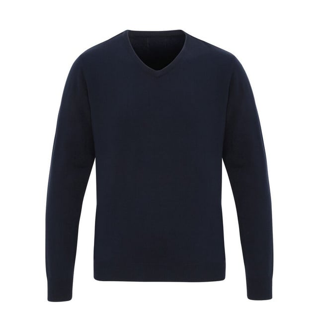 A simple easy-wearing sweater that adds layers of style to your outfit. Designed with ribbed knit set-in sleeves, hem line and v-neck for a contemporary modern look. A wardrobe essential for staff who need to maintain a smart corporate image at all times. 100% acrylic.