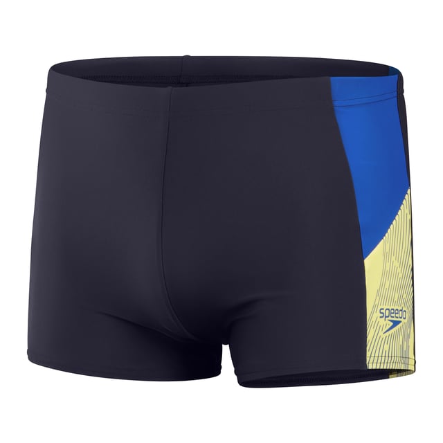Simple styling for everyday swim sessions. A Speedo favourite  the Dive Aquashort from our much-loved Classics range is ideal for everyday training and comes in a two-tone side panel design with a drawstring waist for a comfortable fit. A great choice for regular pool sessions  our EnduraFlex fabric offers higher chlorine resistance than standard swimwear fabrics and fits like new for longer with CREORA® HighClo™. In addition  nylon yarns in the EnduraFlex fabric are made from 100% pre-consumer waste  such as waste fabric from factories.
