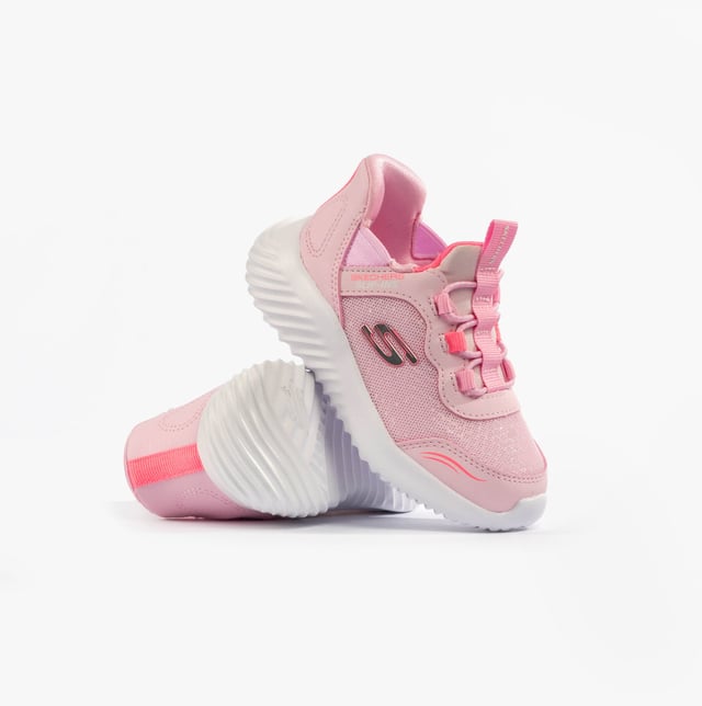 Skechers Skechers BOUNDER - SIMPLE CUTE Girls Trainers Light Pinkul&gt;
 Upper Material: Synthetic/Mesh
Lining Material: Textile
Sole Material: Rubber
Closure/Fastening: Bungee Stretch Laces
Features: Comfort,Memory Foam
Toe Shape: Round
Shoe Width: Regular
Item Weight: 0.5 KG
Heel Height: Low (2.5-4.9cm)
Shoe Shaft Height: Low Top
Trainer Style: Casual
Gift Boxed: NoProduct Code: 303585N/LTPK
 Upper Material: Synthetic/Mesh
Lining Material: Textile
Sole Material: Rubber
Closure/Fastening: Bungee Stretch Laces
Features: Comfort,Memory Foam
Toe Shape: Round
Shoe Width: Regular
Item Weight: 0 KG
Heel Height: Low (2.5-4.9cm)
Shoe Shaft Height: Low Top
Trainer Style: Casual
Gift Boxed: NoProduct Code: 303585N/LTPK