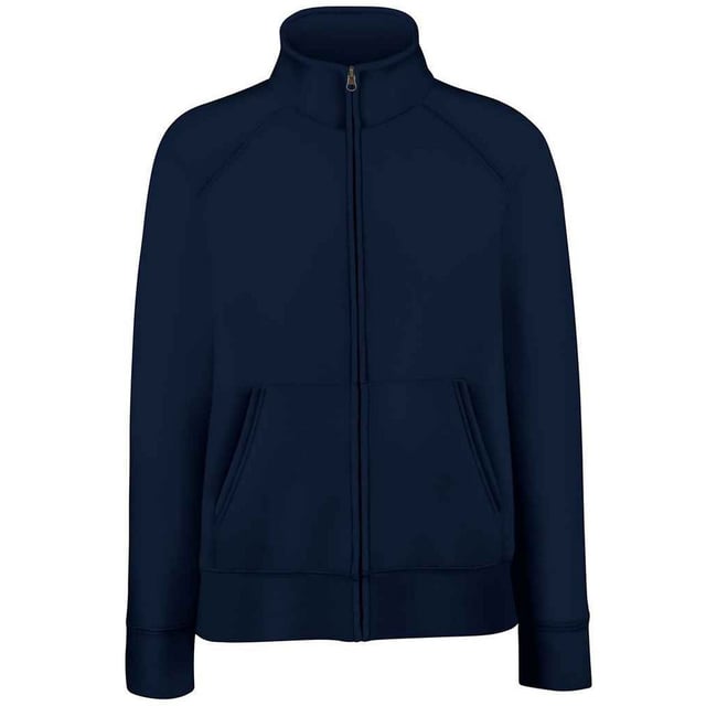 Materialzusammensetzung (%): 70% Baumwolle, 30% Polyester. Gewebe: Single Jersey. Design: Unifarben. GSM (Gramm pro Quadratmeter): 280. Durchgehender Reißverschluss, Metall-Reißverschluss. Auschneidbares Etikett, Ausschnitt mit Band. Passform: Weibliche Passform. Taschenart: 2 Vordertaschen. Nachhaltigkeit: Amfori-Freigabe, Better Cotton Initiative, BSCI, Verein für faire Arbeit, Oeko-Tex Standard 100 zertifiziert, WRAP Zertifikat. Langärmlig, Raglanärmel. Saum: gerippt. Bündchen: gerippt. Rollkragen.