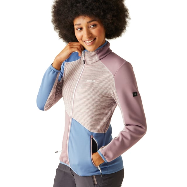 Material: Elastane, Polyamide, Polyester. Fabric: Extol Stretch, Knitted. Design: Colour Block, Ergonomic, Logo, Striped. 235gsm. Fabric Technology: Durable, DWR Finish, Flexible, Lightweight, Water Repellent. Neckline: High-Neck. Sleeve-Type: Long-Sleeved. Stretch Binding. Pockets: 2 Side Pockets, Zip. Fastening: Full Zip. Denier: 20D. Sustainability: Made from Recycled Materials. 8 UK: 32 in. 10 UK, 12 UK: 36 in. 14 UK: 38 in. 20 UK: 45 in. 18 UK: 43 in. 16 UK: 40 in.