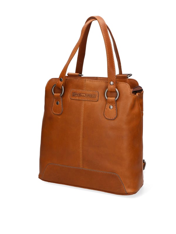 Bolso bandolera convertible en mochila de hombre. El cierre es con cremallera. Los bolsillos internos son dos con cremallera y dos abiertos. Los bolsillos externos son uno en la espalda con cremallera. La bandolera es ajustable en piel. El mango es de piel. Hay dos compartimentos internos. El material exterior es auténtica piel de becerro engrasada. Internamente está forrado en tejido 70% algodón - 30% poliéster. Medidas: 19x27x11 cm. Producto de moda