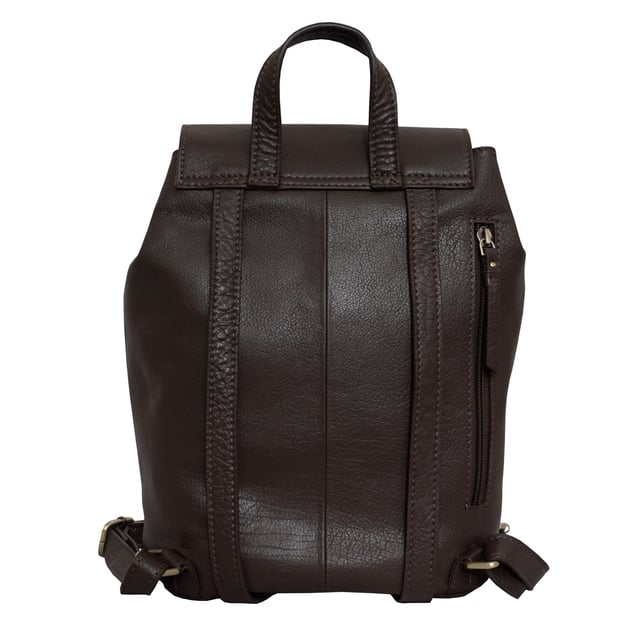 A stylish backpack in our exclusively developed soft milled leather. The unique shape and minimalistic design is ideal for travel and day to day use. A full grain leather bag that provides the space and ease to carry items such as tablets, ipads, notebooks, purses and much more... A hidden button with adjustable tab gives security and allows to maintain the shape of your 'Jermyn' medium-sized full grain leather backpack.
Top grab handle. Lightweight. Fits ipads and tablets. Flap magnet closure. Additional internal adjustable tab for security and space. Adjustable shoulder handle. Adjustable leather shoulder strap. Internal utility features, include: Zip pocket. Fittings colour: Clean Brass. Composition: Body: 100% Genuine Leather. Lining: 100% Cotton.
DISCLAIMER : All pictures shown are for illustration purpose only. Actual product colour may vary due to different ambience lighting or the screen display settings. Size- W27.5cm x H30cm x D16cm.