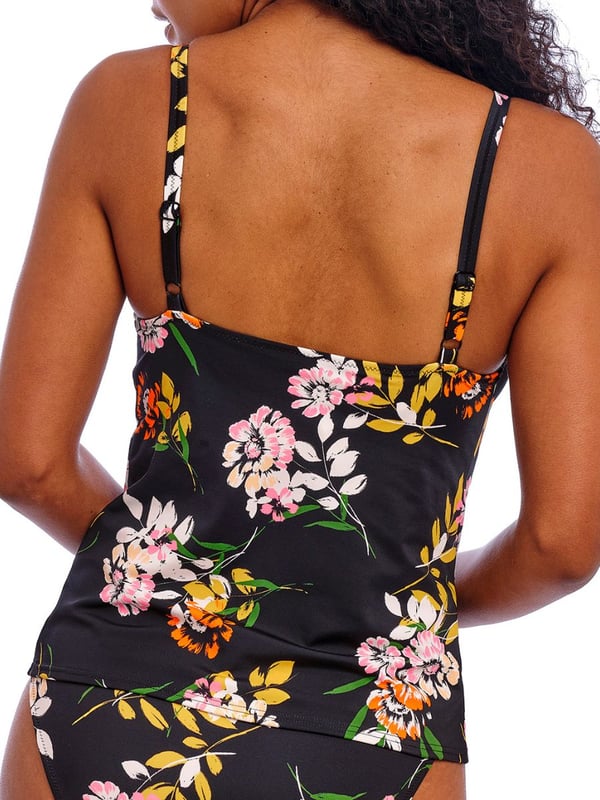 Freya Twilight Soul Tankini Top. Plunge tankini top with light padding, a straight cut back for an outerwear look and a front tie detail. This product is recommended as hand wash only.