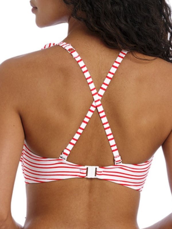 Freya New Shores Bralette Bikini Top. Removable bunny knot tie detail at shoulder. Product is hand wash only.