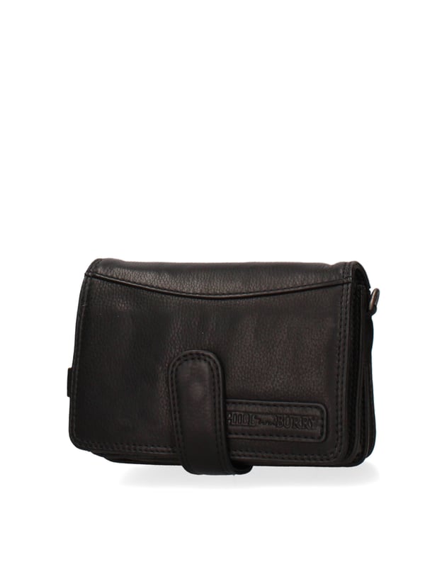 als man Crossbody tas met magnetische knoopsluiting. binnenzakken met ritssluiting en kaarthouder. een achterste met externe zakken met clip. verstelbare en afneembare lederen schouderband. ontbrekend handvat. een binnencompartiment.  extern materiaal. gevoerd met 70% katoen - 30% polyester binnenkant. Afmetingen: 20x11x10 cm. Modeproduct