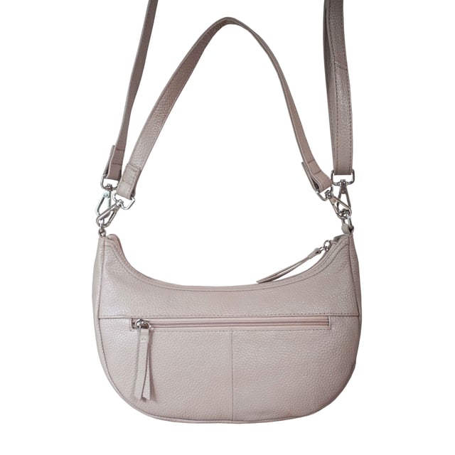 Indulge in luxury with the Assots Premium 'Wonder Weave' Real Leather Woven Designer Shoulder Crossbody Bag. Meticulously crafted with articulate weaving, this bag exudes sophistication and perfection. Its artisanal slot weave creates a unique sense of movement and texture, making it a versatile and luxurious everyday companion. Its versatile design allows it to be worn as a crossbody or shoulder bag, with detachable handles for convenience. Beautiful diamond shaped weaving with the finest full grain genuine leather. Detachable shoulder and crossbody handles to be worn as a crossbody bag or a shoulder bag. Lightweight. Secured zip closure opens to a fully lined and roomy compartment to accommodate all your essentials. Internal zip pocket for your smartphone, house keys and car keys. Available in 13 more elegant colours. Fittings Colour: Silver Nickel. Composition: Body: 100% Genuine Leather, Lining: Polyester. DISCLAIMER: All pictures shown are for illustration purpose only. Actual product colour may vary due to different ambience lighting or the screen display settings. Size- W29cm x H18cm x D8cm.