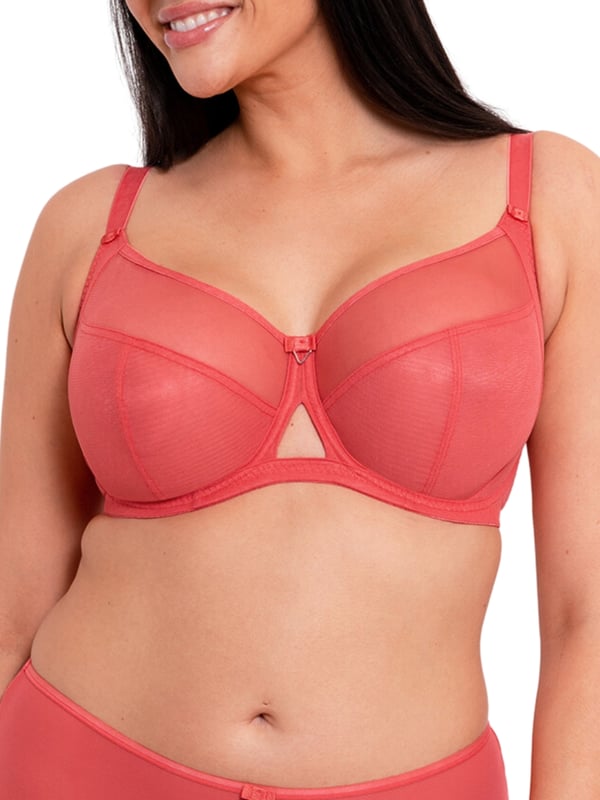Curvy Kate Victory Balcony Bra. With side support, double-layered mesh sheer cup and four section design for uplift and forward projection. The product is recommended for hand wash only.