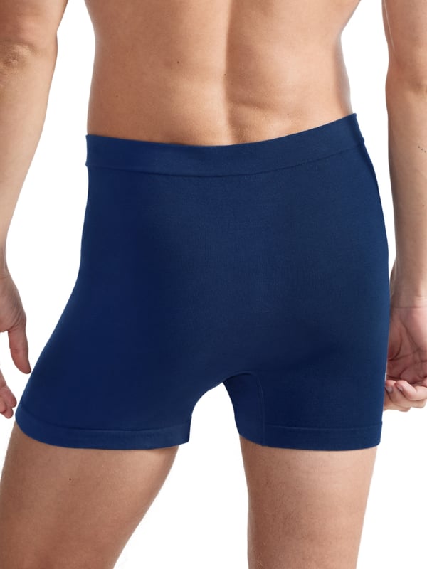 Sloggi Mens GO Smooth Short C2P. Multipack of seamless mens underwear made with sustainable organic cotton and recycled polyamide. Mens boxer briefs with a lined pouch. The product is recommended for gentle machine wash only.