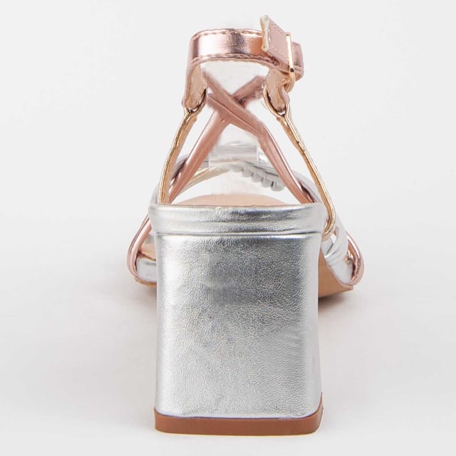 Sandalia de tacón para mujer. Plantilla de piel 100% natural. Calce cómodo. Fabricado por otras marcas para nuestra marca. Medidas aproximadas: 6 cm de tacón.