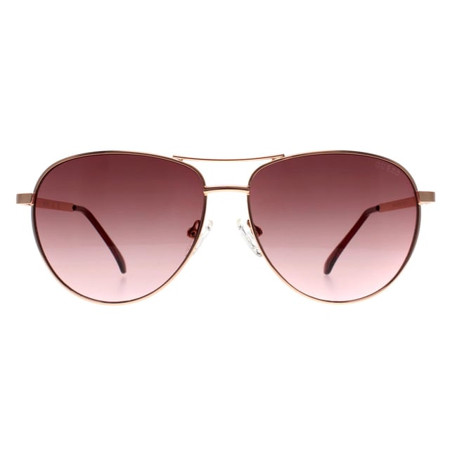 Guess Aviator Womens Shiny Rose Gold Bordeaux Gradient GF6157 display picture 3