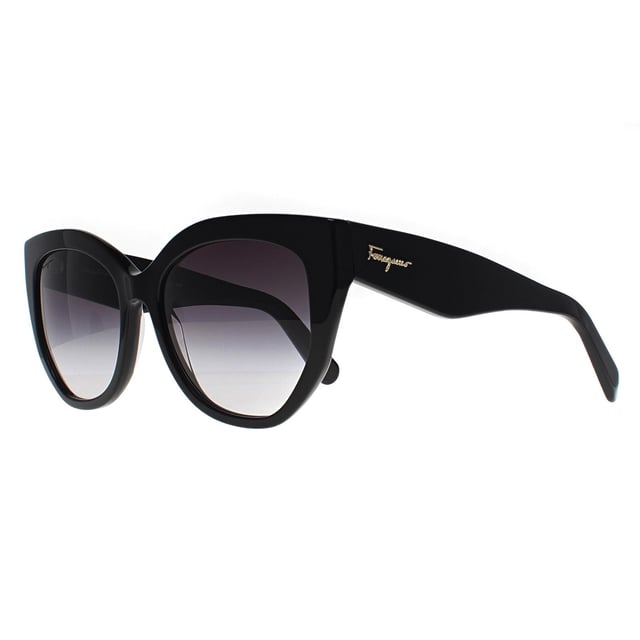 Salvatore Ferragamo Cat Eye Womens Black Grey Gradient SF1061S  Sunglasses feature a stylish, modern frame with clean lines. Designed for comfort and durability, they offer superior UV protection for everyday wear.