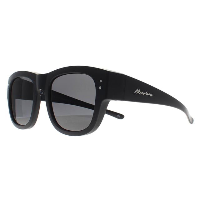 Montana Square Unisex Matte Black Smoke Polarized FO7 Fit Over Glasses Sunglasses Montana Square Unisex Matte Black Smoke Polarized FO7 Fitover Sunglasses are a premium solution for those who need effective sun protection while wearing prescription eyewear. Designed to comfortably fit over most glasses, these sunglasses offer superb UV protection, shielding your eyes from harmful rays and reducing glare for improved visual clarity. With a lightweight, durable frame and a sleek, modern design, the FO7 Fitovers combine style and comfort, making them ideal for a variety of outdoor activities like hiking, biking, or driving.