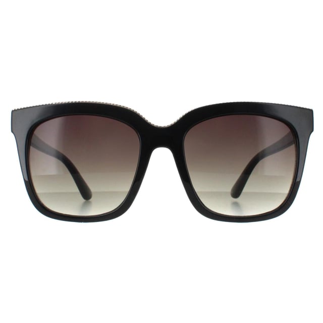 Smarty Square Womens Black with Silver Edging Grey SB2314  Sunglasses are designed for those who seek both style and practicality. Featuring a sleek, modern frame, these sunglasses offer a lightweight yet durable build that ensures a comfortable and secure fit for all-day wear. The high-quality lenses provide excellent UV protection, keeping your eyes safe from harmful sun exposure.
