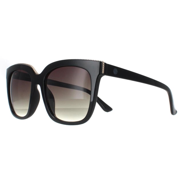Smarty Square Womens Black with Silver Edging Grey SB2314  Sunglasses are designed for those who seek both style and practicality. Featuring a sleek, modern frame, these sunglasses offer a lightweight yet durable build that ensures a comfortable and secure fit for all-day wear. The high-quality lenses provide excellent UV protection, keeping your eyes safe from harmful sun exposure.